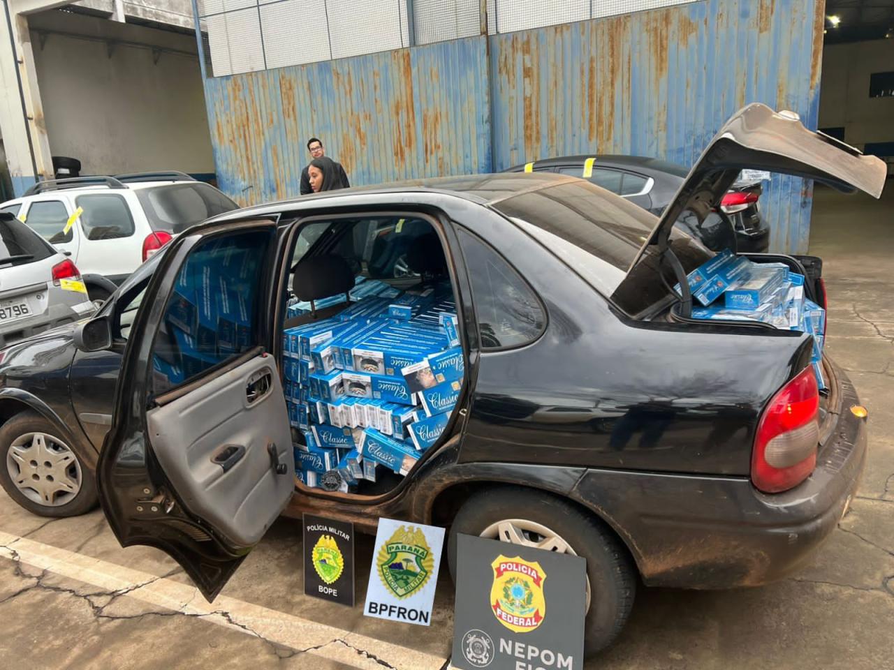 BPFRON e Nepom apreendem veículo com cigarros em Missal
