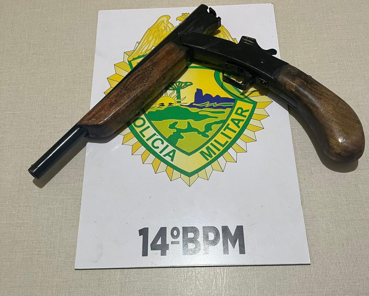 Polícia Militar de Itaipulândia apreende arma em atendimento de violência doméstica