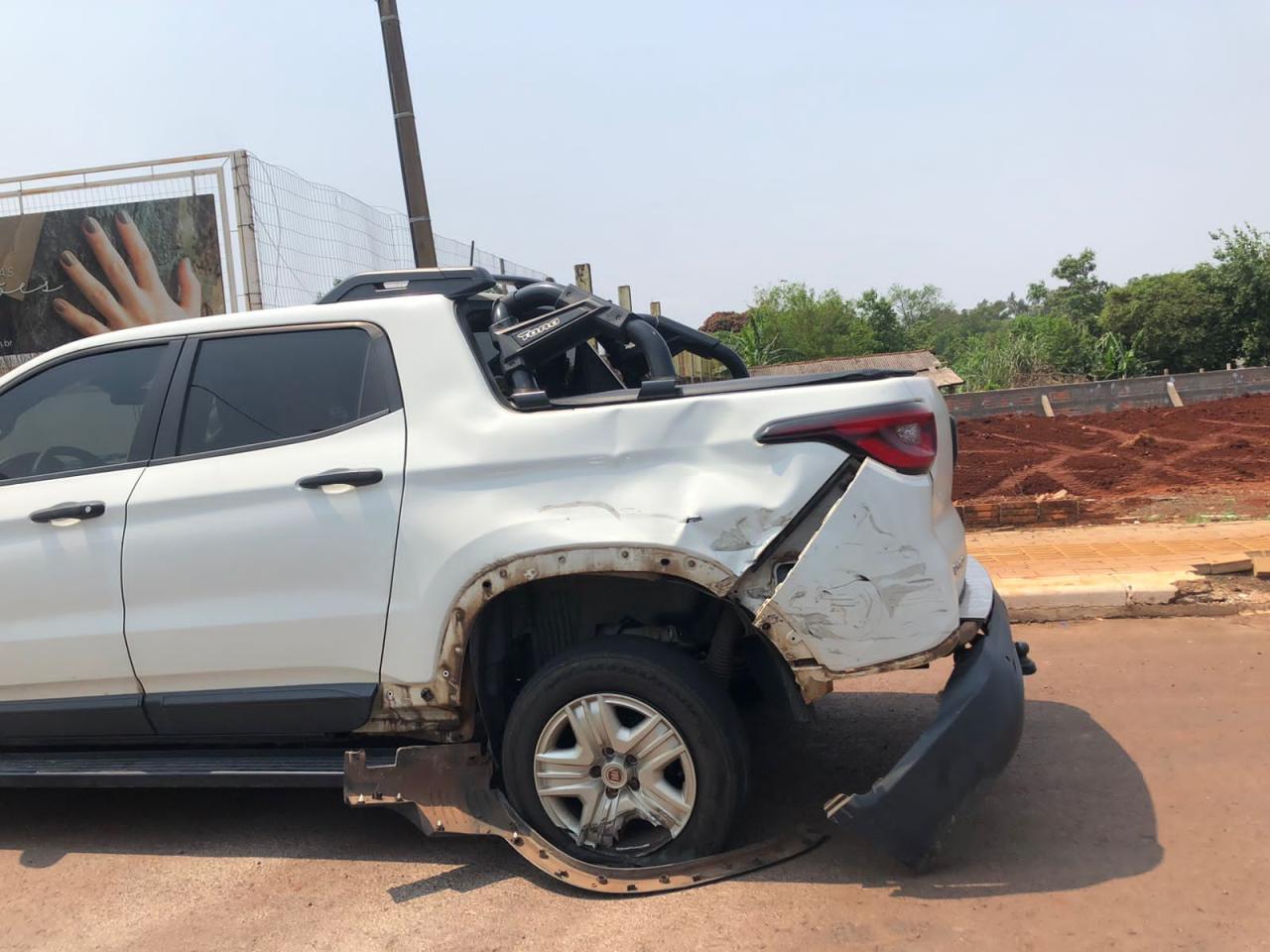 Motociclista fica ferido em acidente próximo à rodoviária de Santa Helena