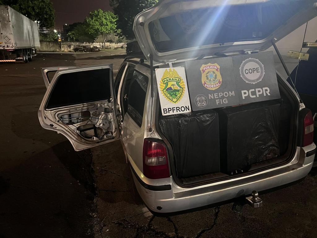 Polícia Federal apreende veículo carregado com cigarros em Itaipulândia