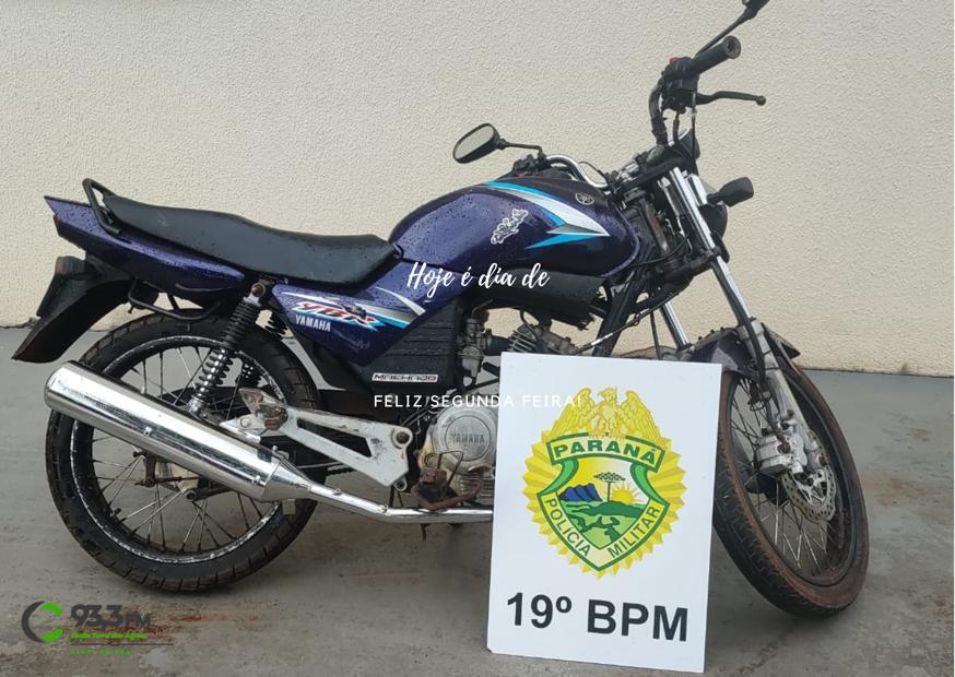 Polícia Militar apreende moto em Santa Helena conduzida por jovem sem CNH