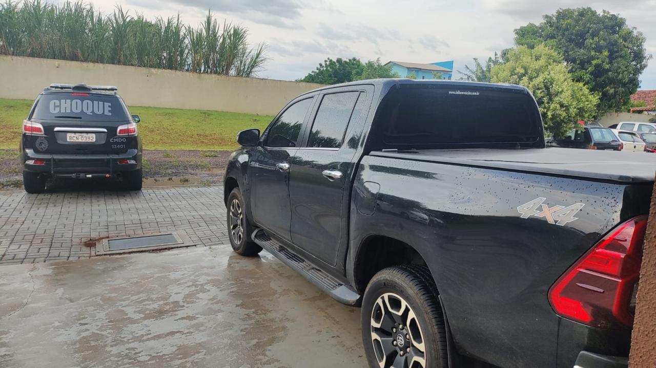 CHOQUE apreende em Santa Helena Hilux adulterada e prende motorista