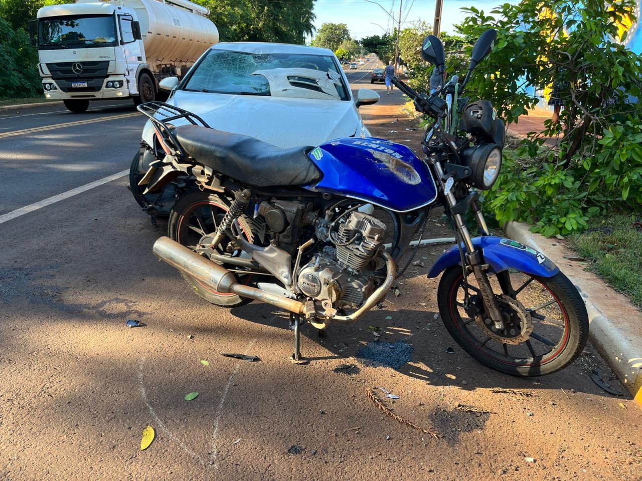 Grave acidente é registrado na PR 317, perímetro urbano de Santa Helena