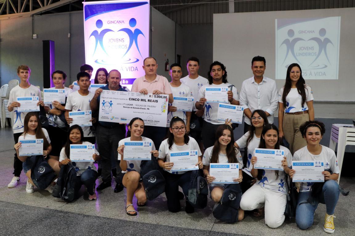 Grupo Águas de Itavera,de Diamante D’Oeste é campeão da Gincana Jovens Lindeiros