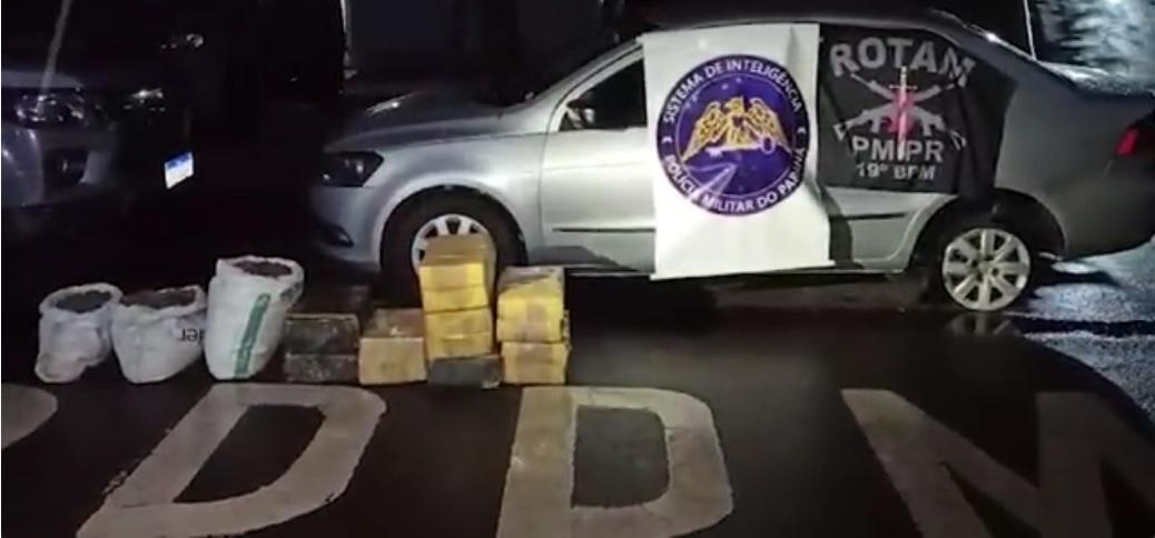 Homem de 37 anos é preso na BR 163 com droga após sair de Santa Helena