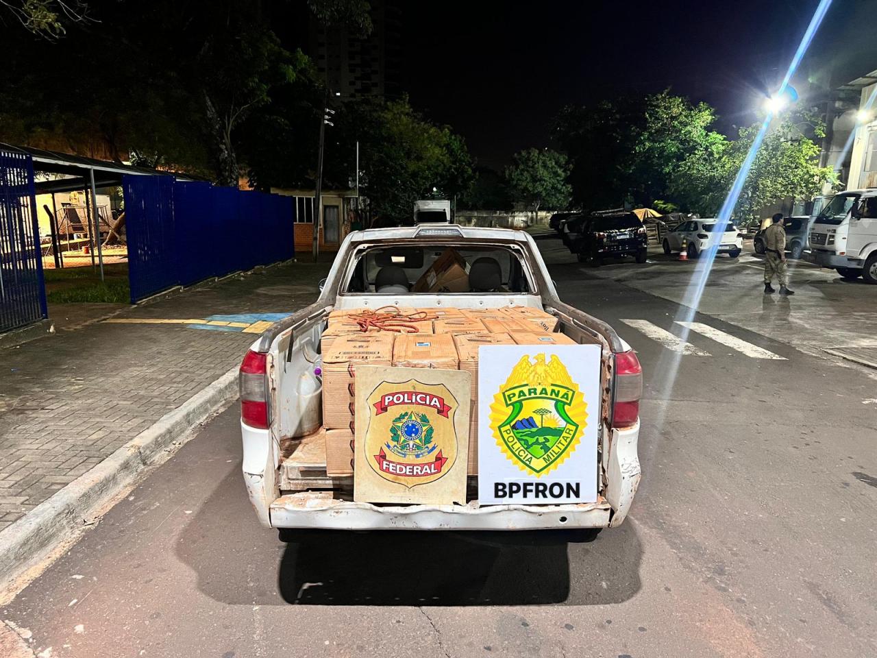 BPFRON e PF apreendem cigarros contrabandeados em Santa Helena (Vídeo)