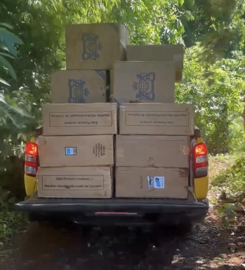 Patrulha Rural apreende cigarros em distrito de Santa Helena