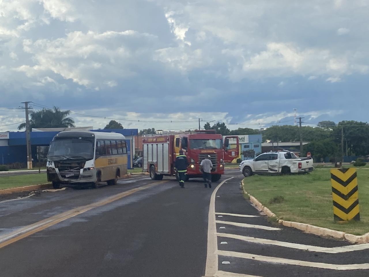 Idoso fica ferido em acidente no trevo de acesso à Santa Helena