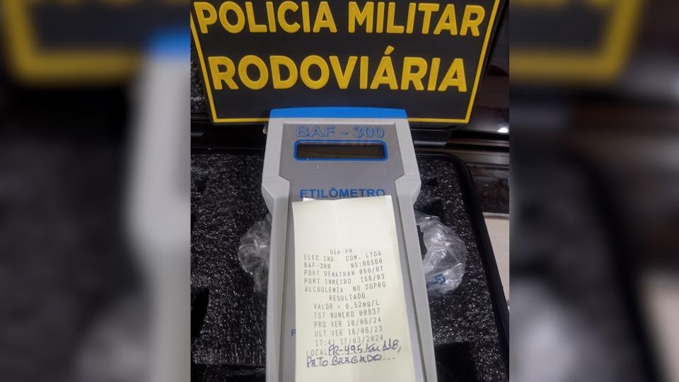 Jovem é preso por embriaguez ao volante em Pato Bragado