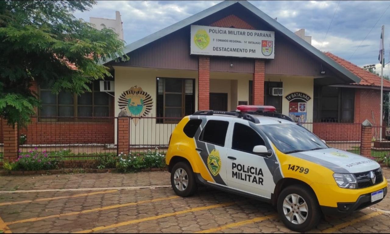 Polícia Militar cumpre Mandado de Prisão em frente ao destacamento em Itaipulândia