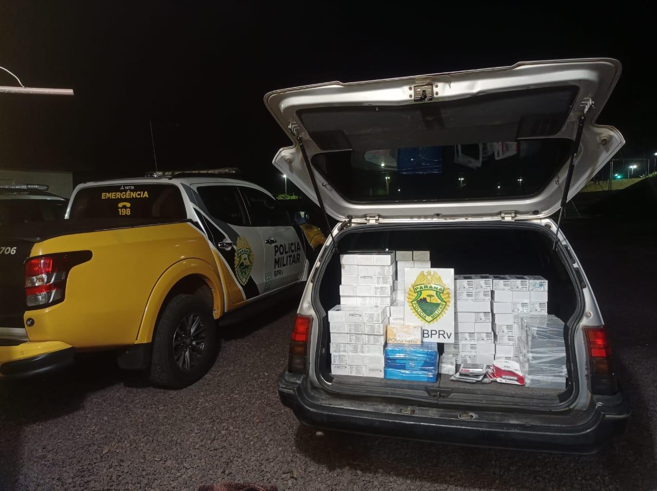 PRE de Santa Helena apreende veículo com grande quantidade de celulares