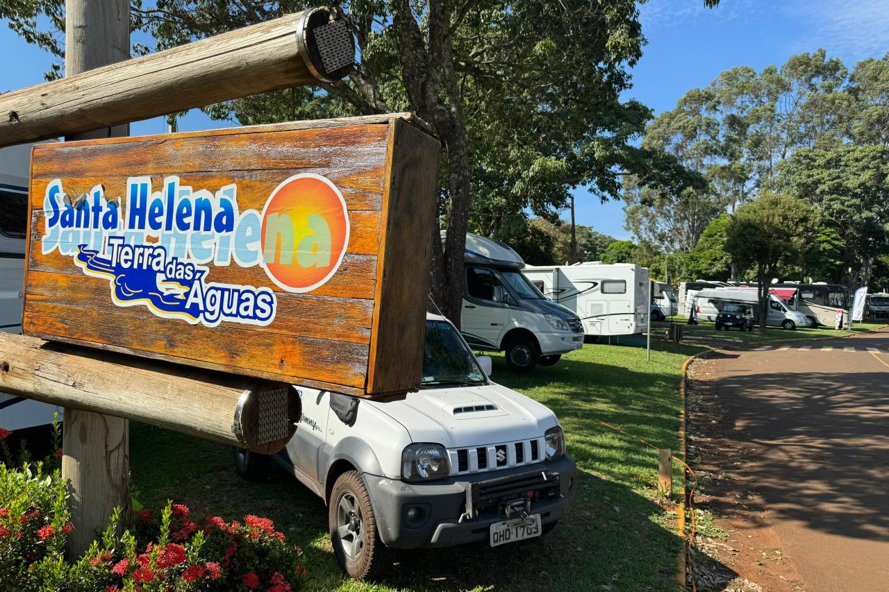 Santa Helena recebeu cerca de 350 motorhomes durante encontro no balneário