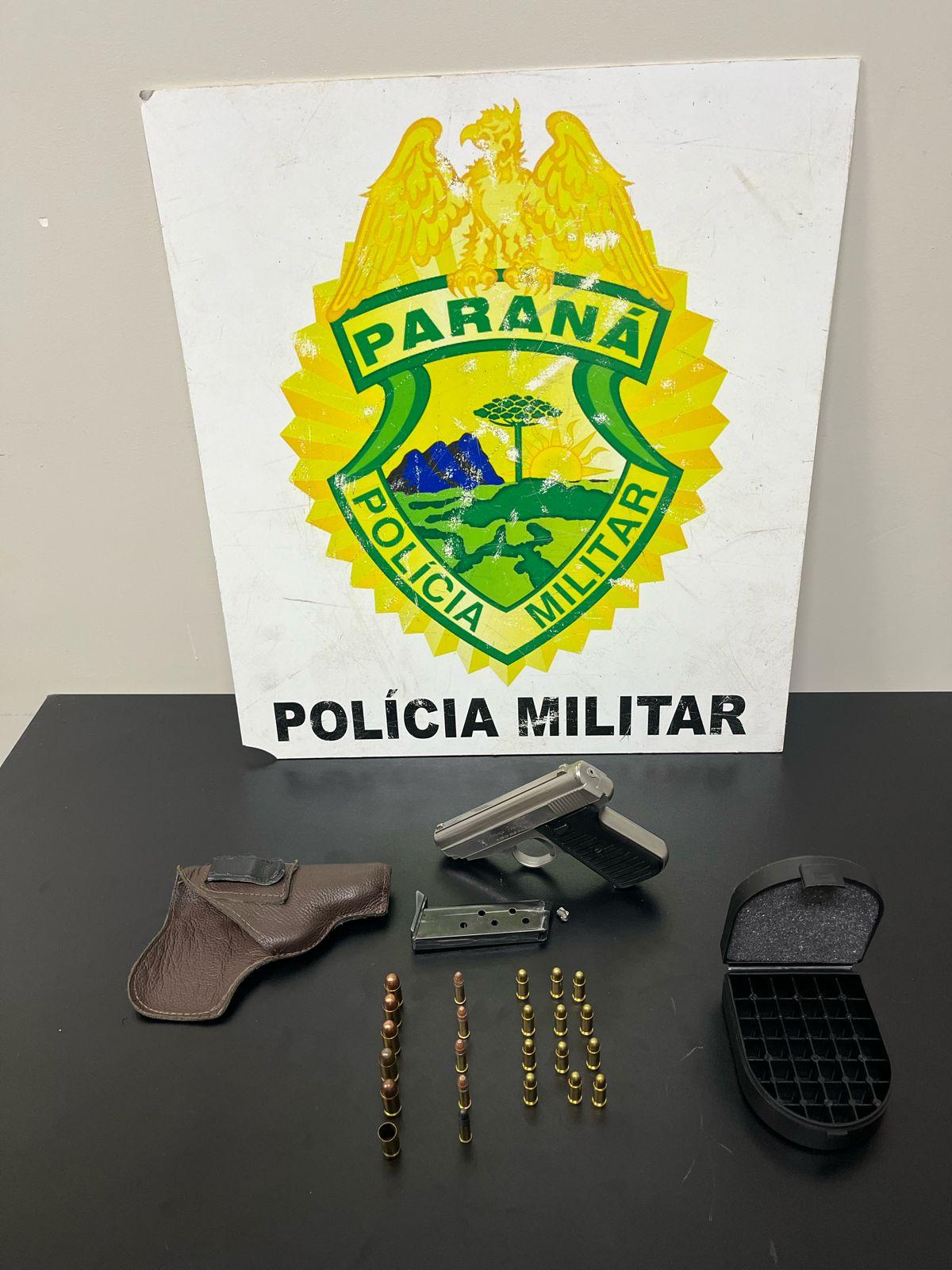 Arma e munições são apreendidas em Santa Helena