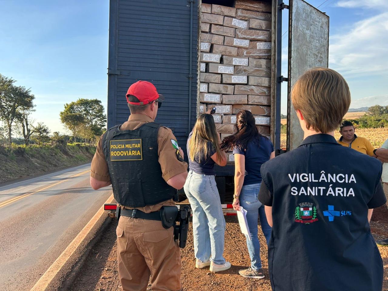 Polícia apreende veículos transportando carnes de forma irregular entre Santa Helena e Missal
