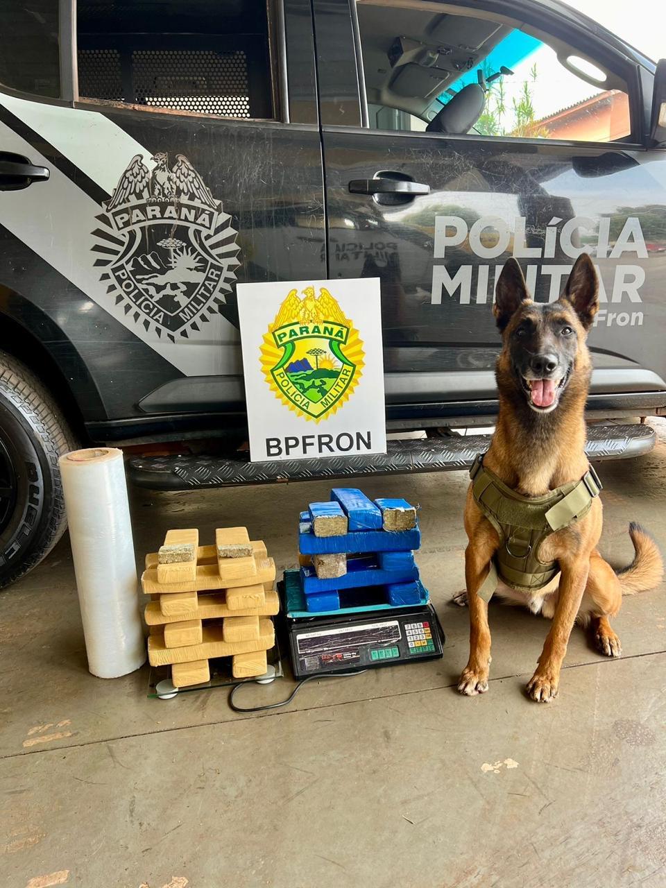 BPFRON prende homem em Santa Helena em posse de moto furtada e com 16kg de maconha