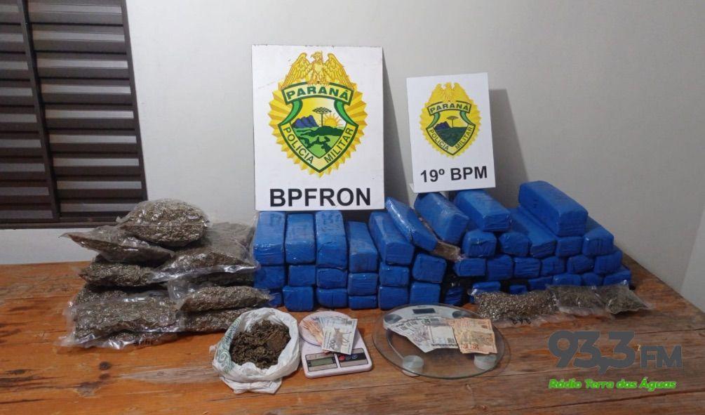 Droga adquirida em Santa Helena é apreendida em Entre Rios do Oeste; homens são presos