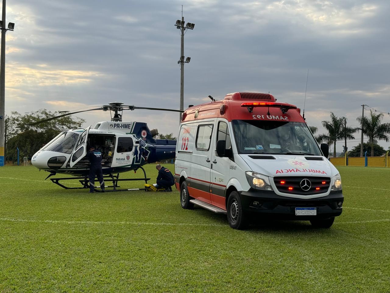 Paciente vítima de AVC é transportado de Santa Helena para Toledo de helicóptero