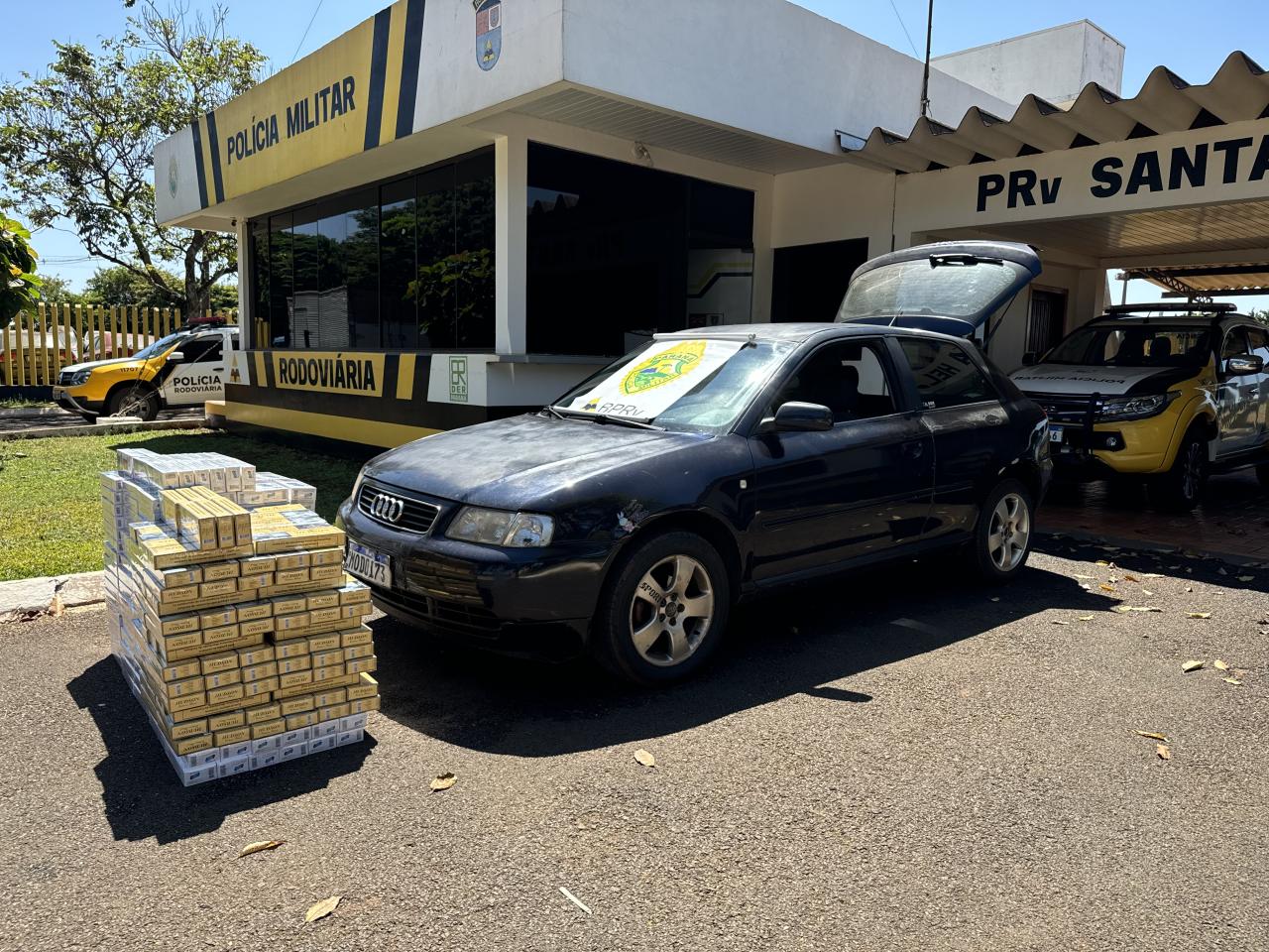Paraguaio é preso em Santa Helena com veículo carregado com cigarros