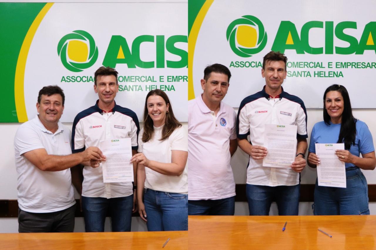 Candidatos a prefeito de Santa Helena respondem questões e assinam carta-compromisso da Acisa