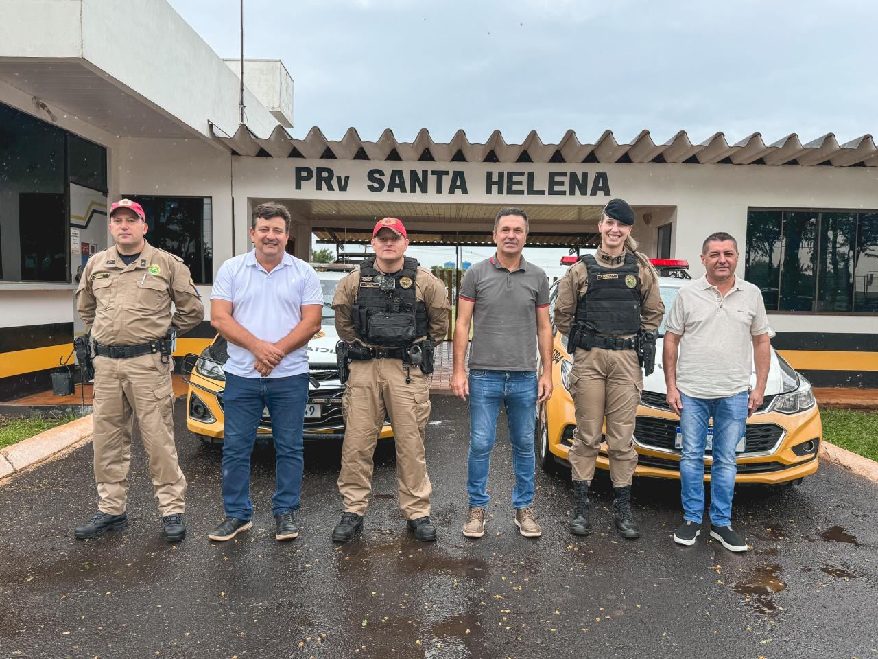 Dinho Maraskin se reúne com forças policiais para alinhar projetos futuros em Santa Helena