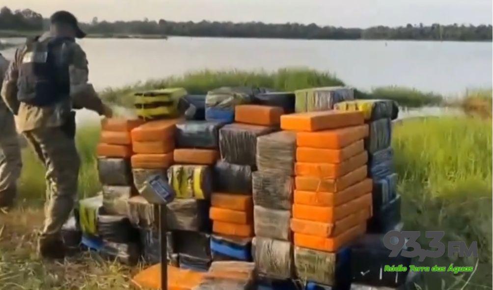 Quase duas toneladas de drogas que chegariam à Santa Helena é apreendida em Porto Índio pela Senad