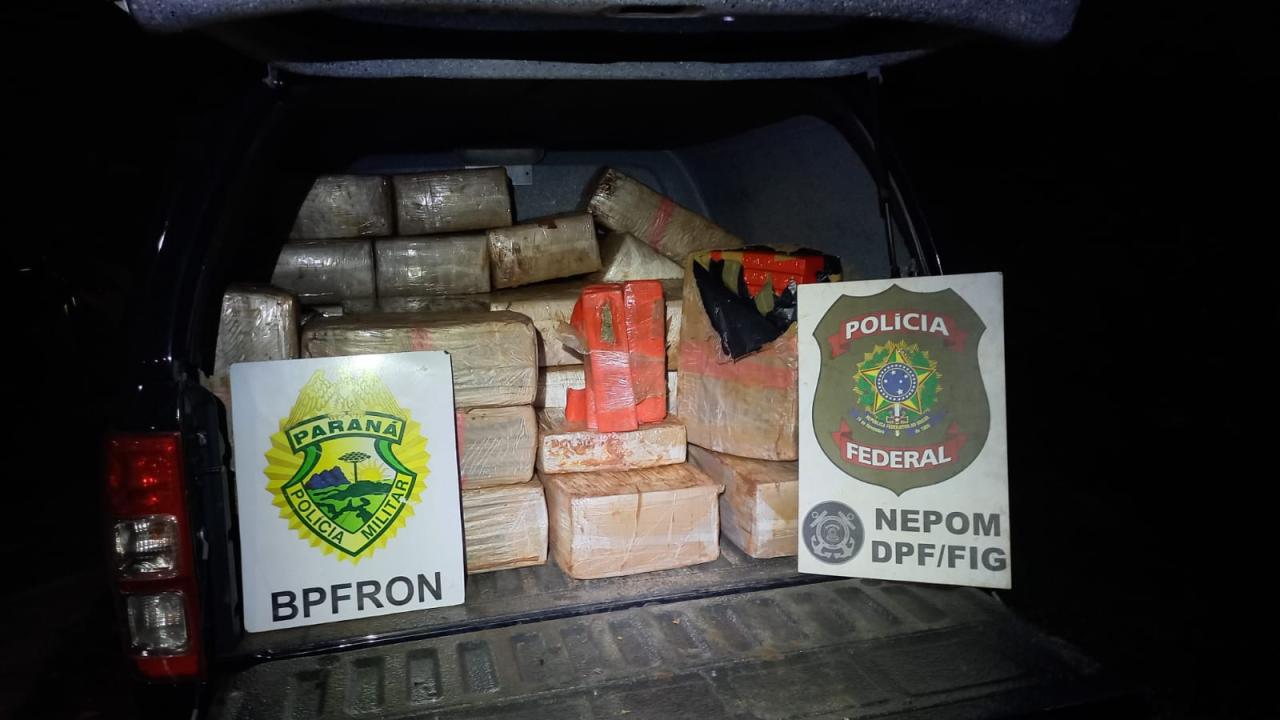 BPFRON apreende 800 kg de maconha em distrito de Santa Helena