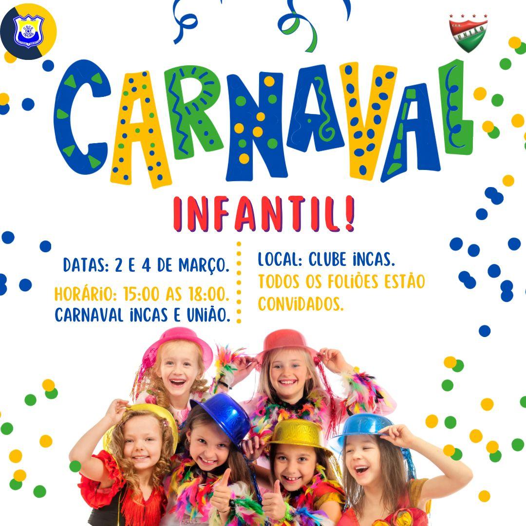 Clubes Incas e União preparam Carnaval Infantil em Santa Helena