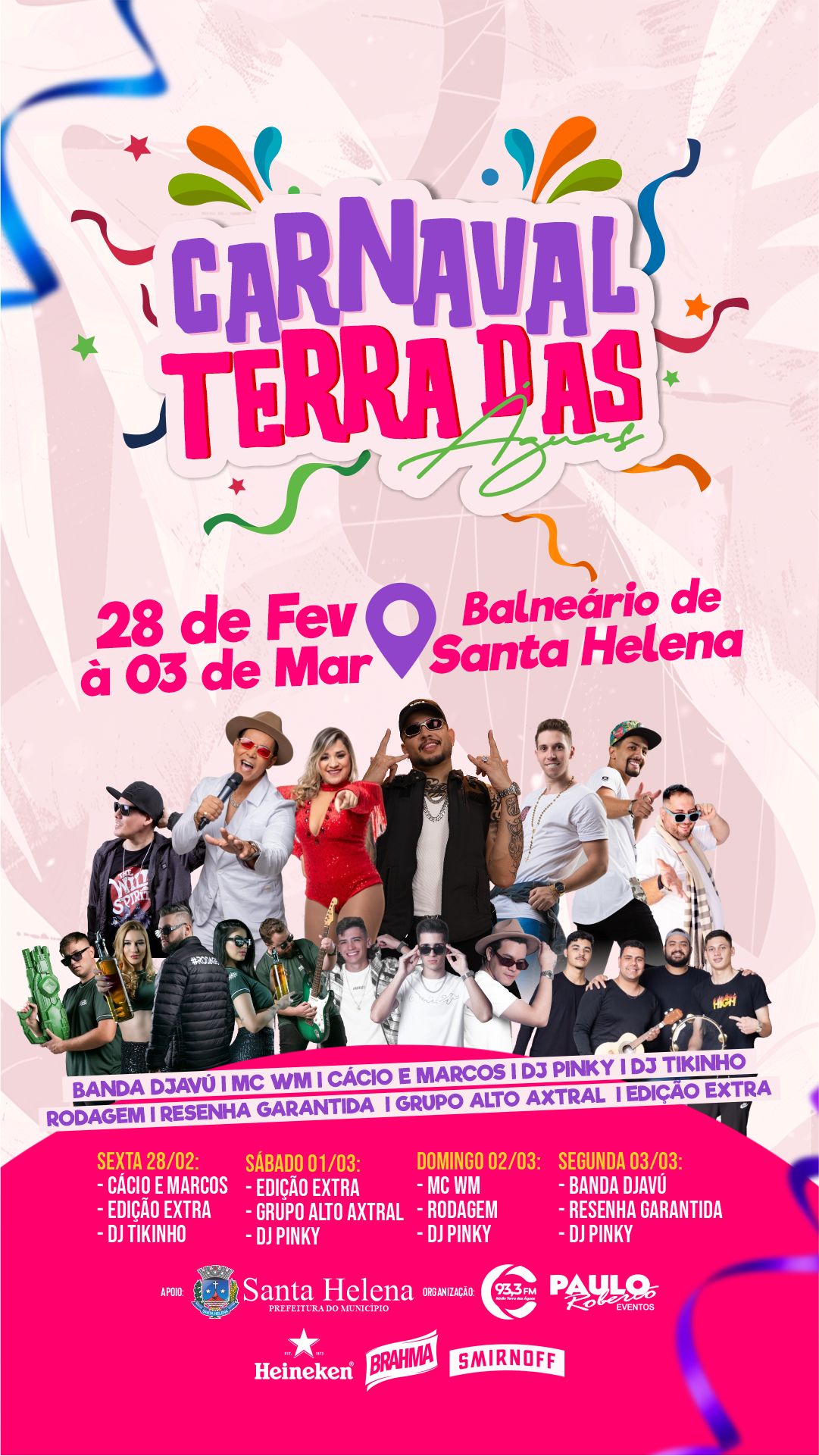Nota de Esclarecimento sobre show da Banda Djavu no Carnaval em Santa Helena