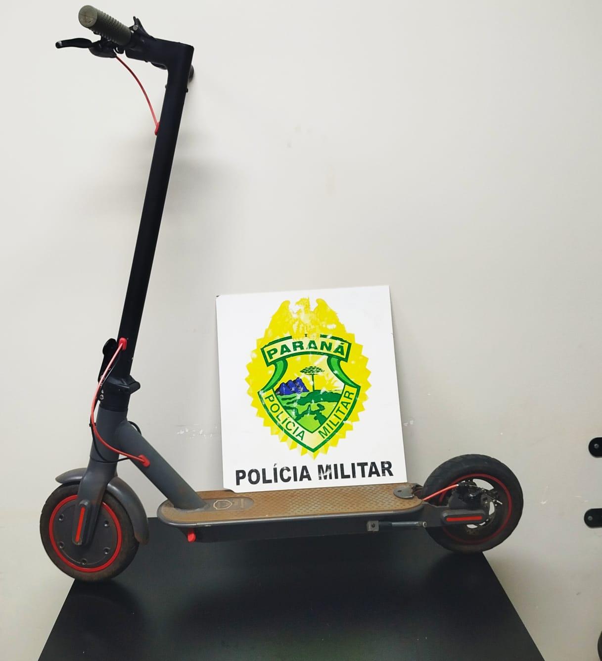 Patinete furtado em Santa Helena é recuperado após vítima fazer campanha de oração