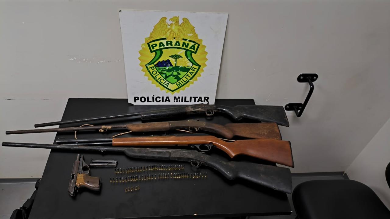 Polícia Militar localiza armas de fogo em Santa Helena após mulher ser agredida