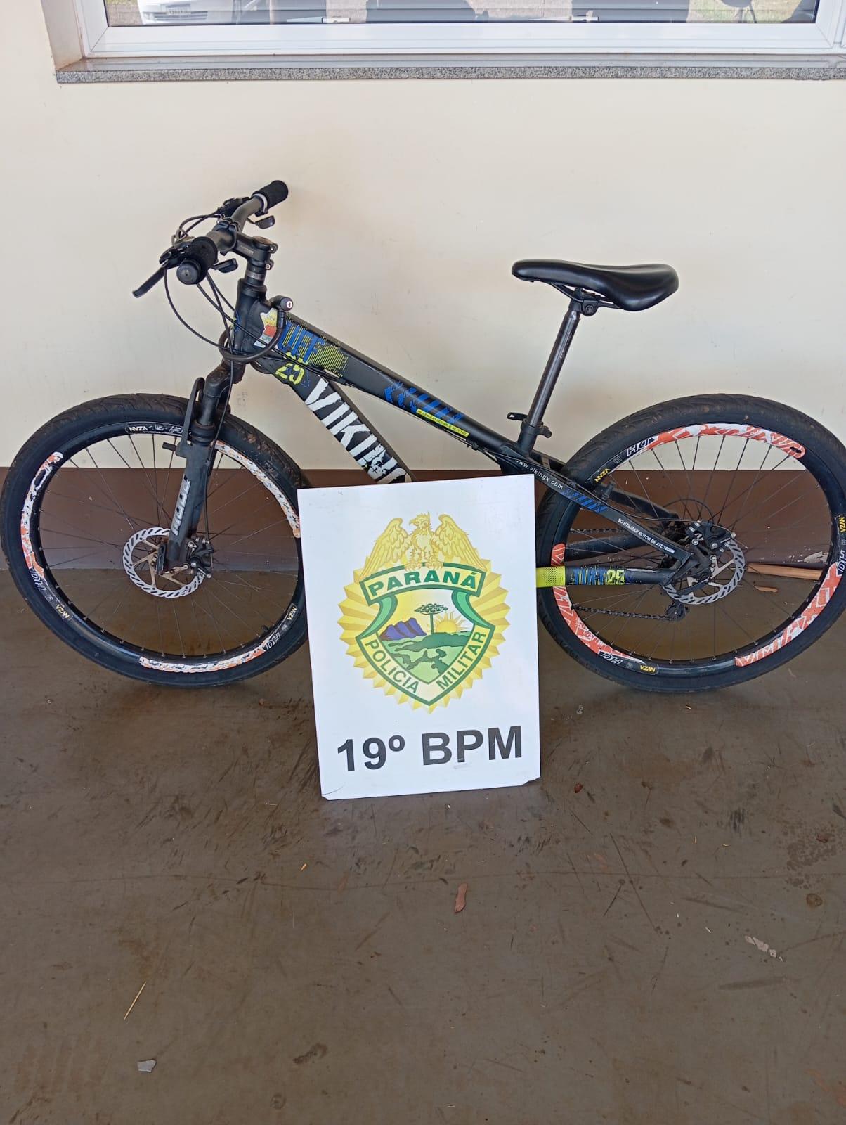 Bicicleta furtada é localizada pela Polícia Militar de Santa Helena
