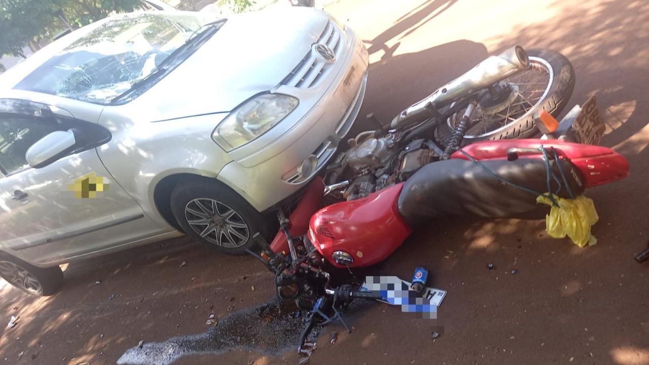 Idoso fica ferido em acidente no distrito de Sub Sede em Santa Helena