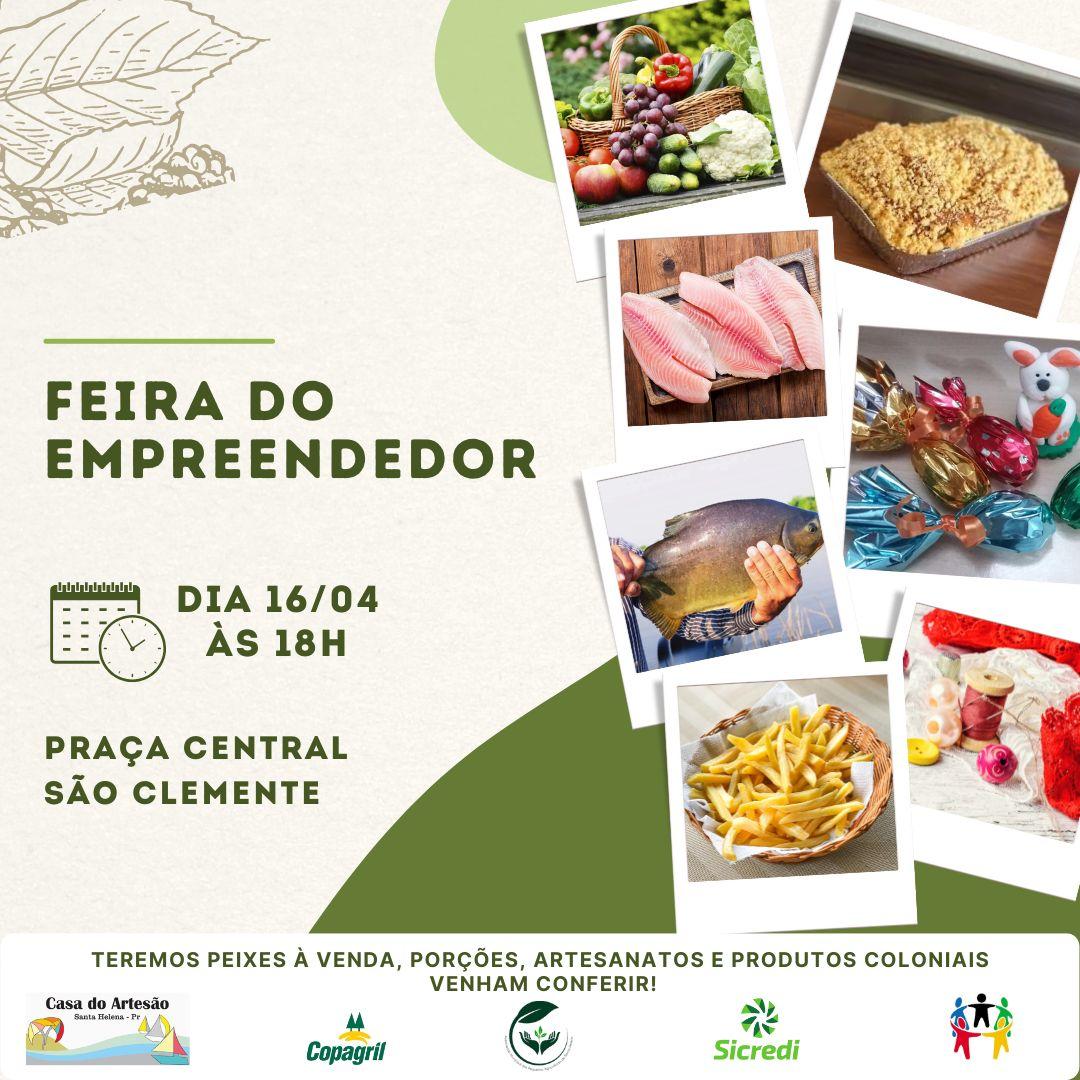 Feira do Empreendedor será realizada nesta quarta-feira (16) em São Clemente