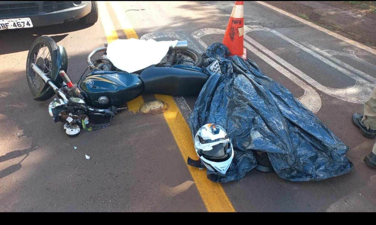 Motociclista que seguia sentido a Santa Helena morre na PR 495 em Missal
