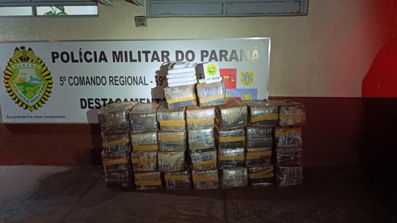 Polícia Militar apreende 600 kg de drogas em Diamante do Oeste
