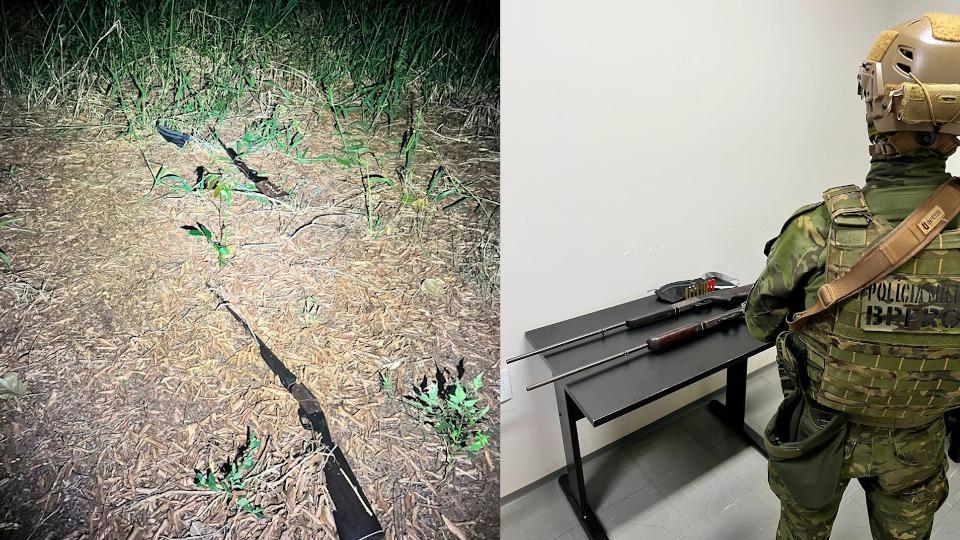 Espingardas são apreendidas em porto clandestino em Santa Helena