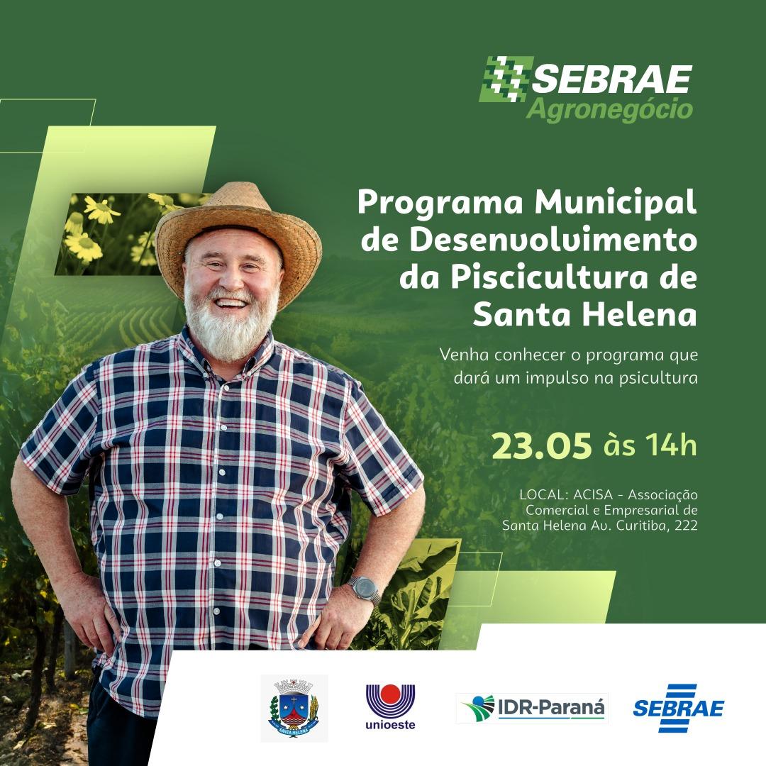 Piscicultura será tema de evento em Santa Helena nesta sexta (23); participe