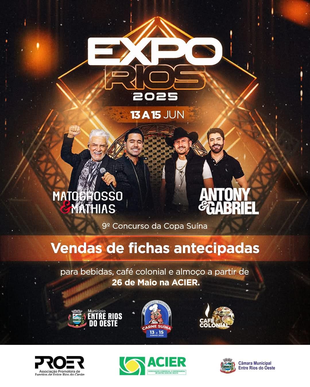 Entre Rios do Oeste entra na contagem regressiva para festa de aniversário que acontece nesse final de semana