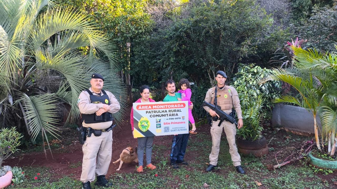 Novas propriedades recebem placa de monitoramento da Patrulha Rural em Santa Helena