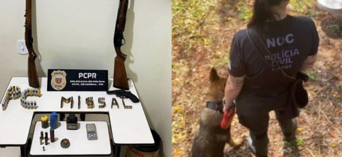 Polícia Civil apreende armas de fogo durante operação em Missal