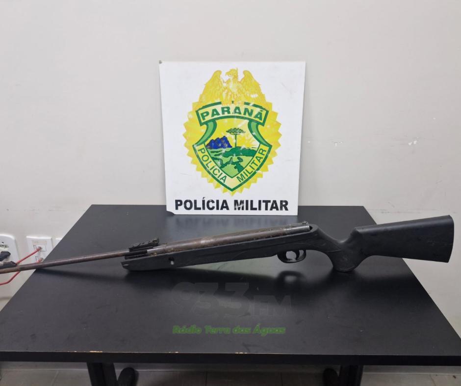 Policia localiza espingarda após furto em mercado no bairro Vila Rica em Santa Helena