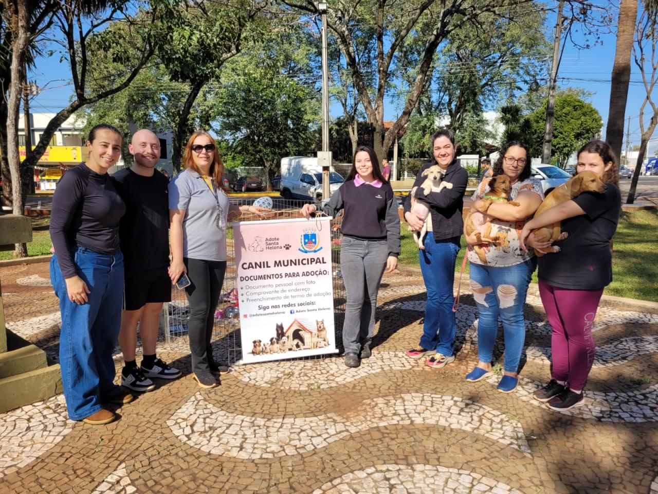 Feira de adoção em Santa Helena busca novo lar para filhotes e combate superlotação no Canil Municipal