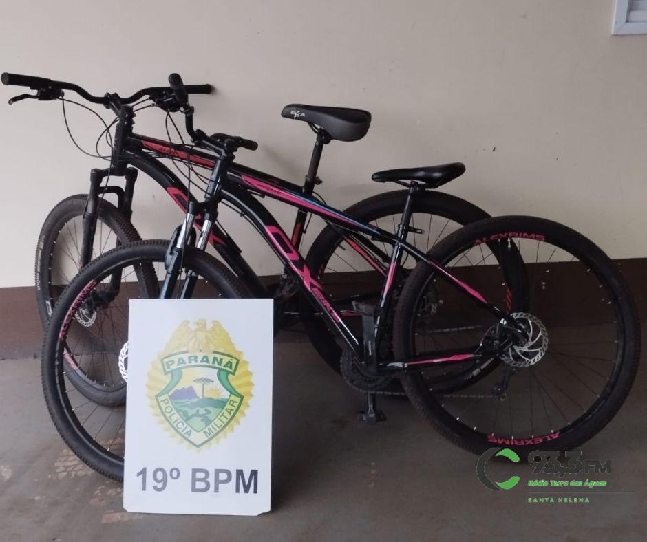 Bicicletas furtadas em Entre Rios do Oeste são recuperadas em Santa Helena pela PM