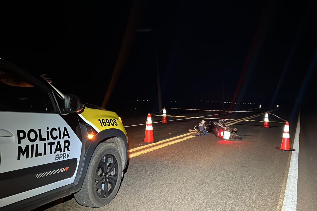 Morador de Santa Helena morre em acidente durante a madrugada na PR 488