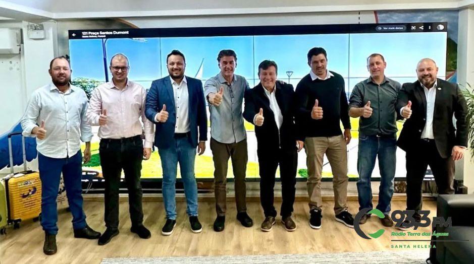 Prefeito Dinho e vereadores estão em Curitiba em agenda com secretários estaduais