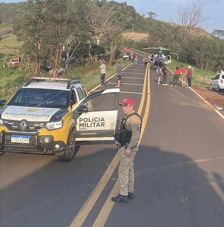 Uma pessoa morre e outra fica ferida na PR 488 entre Santa Helena e Diamante do Oeste