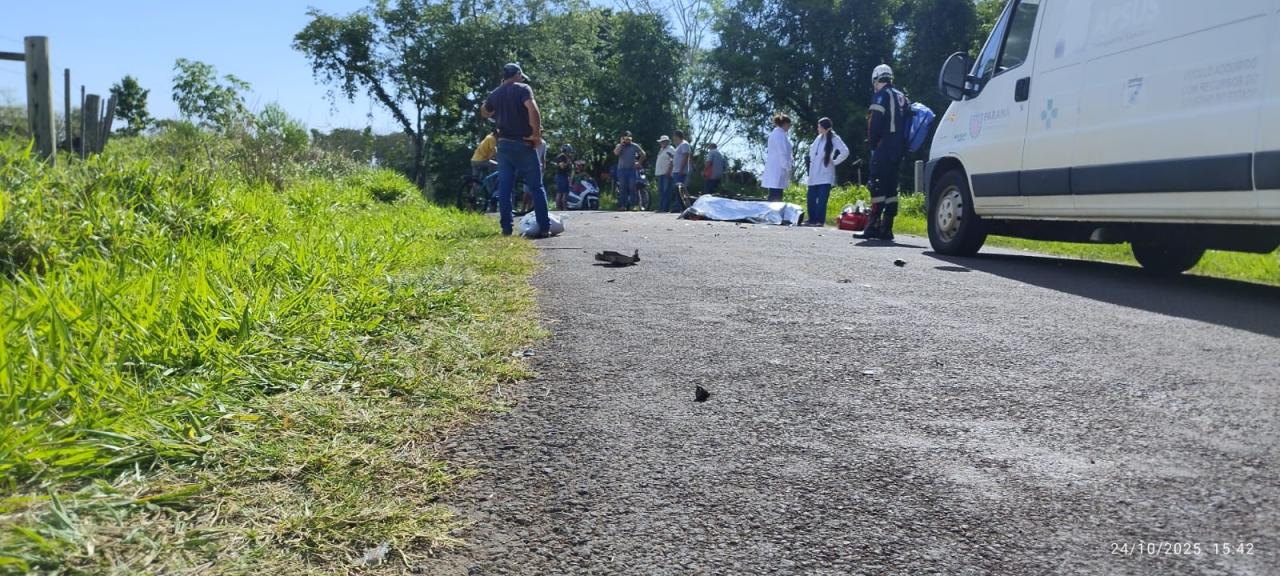 Homem morre em acidente na estrada que liga Diamante do Oeste e Ramilândia