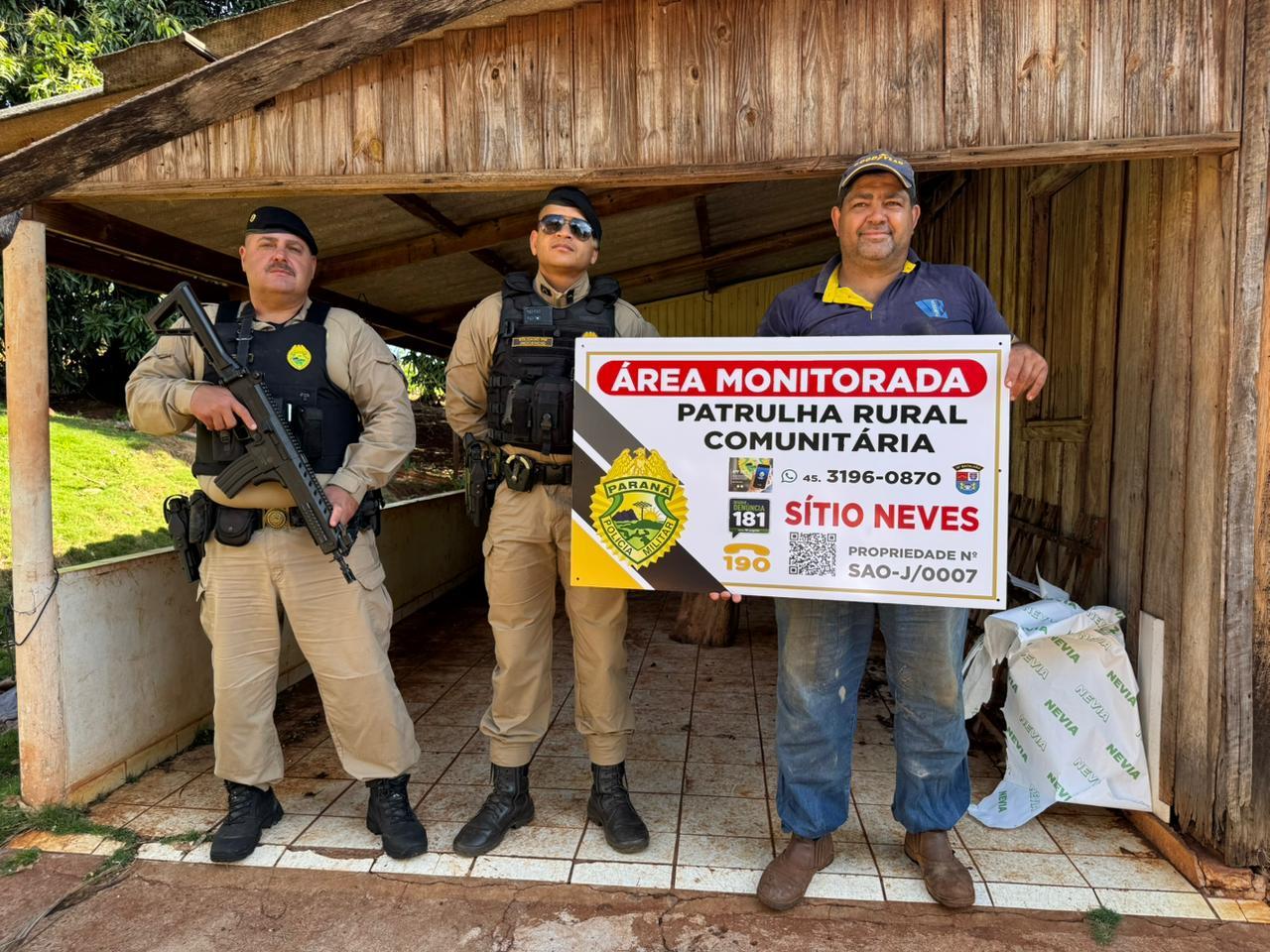 Patrulha Rural de Santa Helena completa sete meses com mais de 200 placas entregues e avaliação positiva