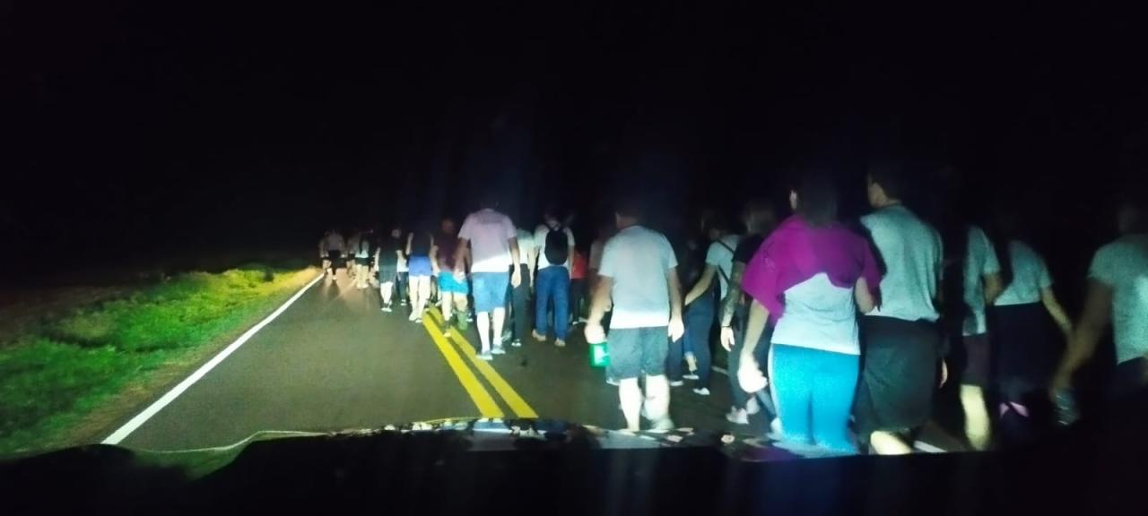 PRv de Santa Helena presta apoio a romeiro rumo à Itaipulândia