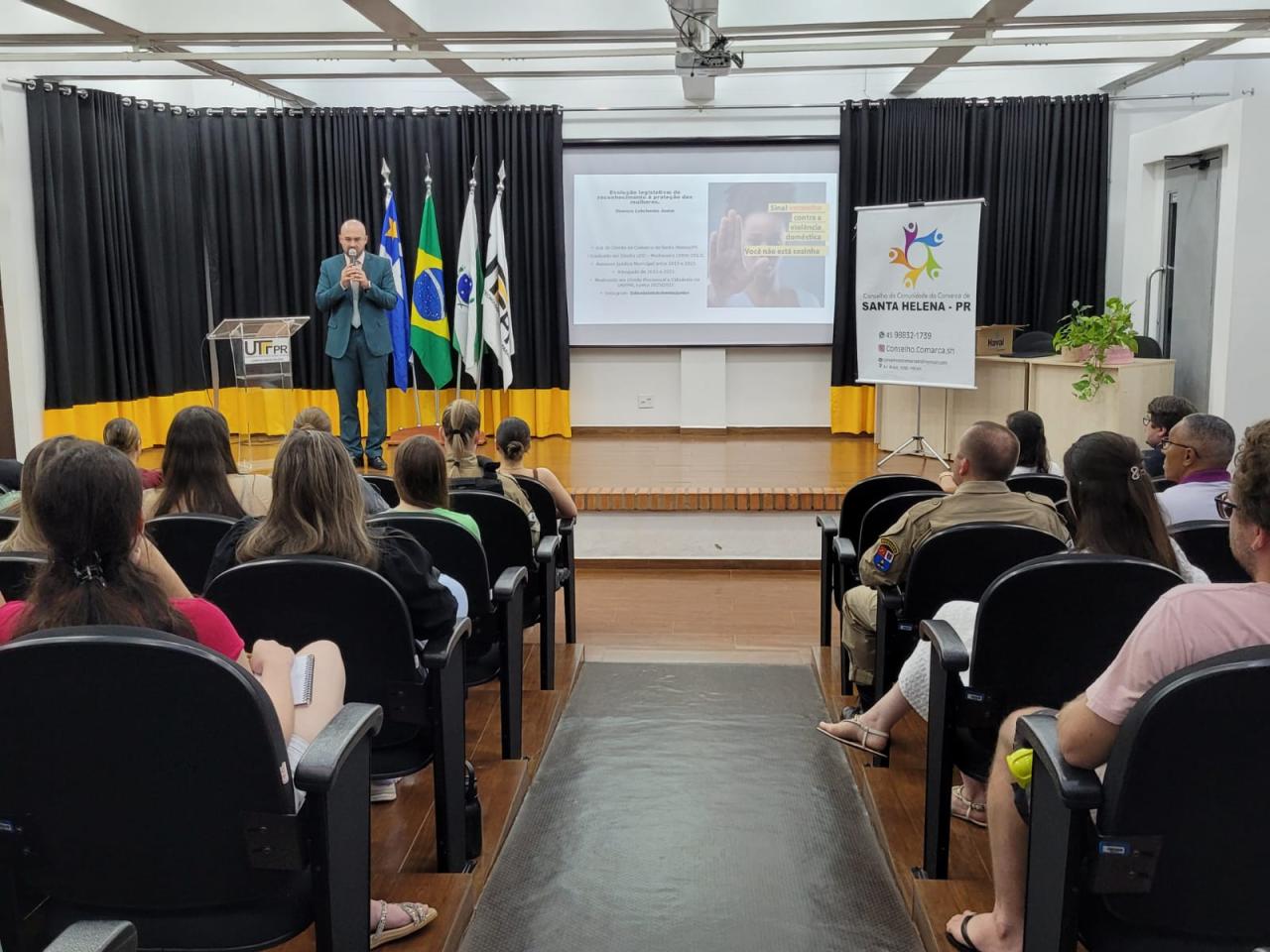 Violência contra a mulher é tema de palestra no auditório da UTFPR Santa Helena